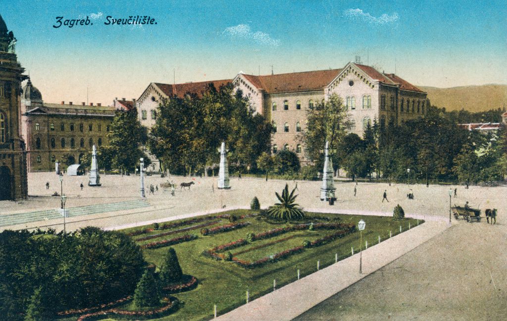 Sveučilišni trg oko 1910. godine